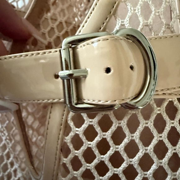 Jeffrey Campbell Cream Flats with Mesh Design - Picture 7 of 8